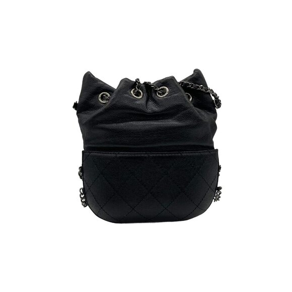 Chanel Quilted Leather Small Bucket Gabrielle Black - Picture 3 of 9